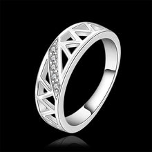 silver plated ring jewelry hollow hole roma ring smtr40 J4U66