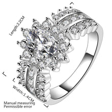 silver plated ring jewelry luxnx stone ring smtr54 J4U66