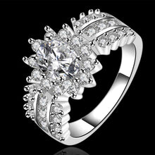 silver plated ring jewelry luxnx stone ring smtr54 J4U66