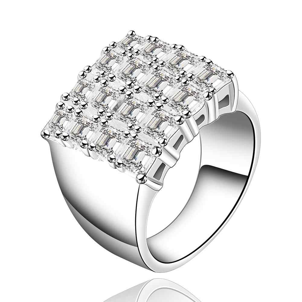 silver plated ring jewelry web cheans ring smtr47 J4U66