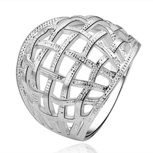 silver plated ring jewelry web on your finmger ring smtr53 J4U66