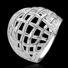 silver plated ring jewelry web on your finmger ring smtr53 J4U66