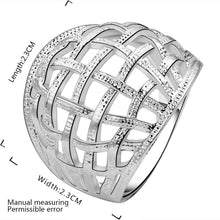 silver plated ring jewelry web on your finmger ring smtr53 J4U66