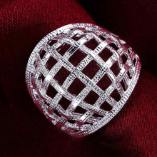 silver plated ring jewelry web on your finmger ring smtr53 J4U66