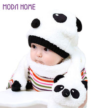 knitted baby hat warm cotton children beanie and scarf set lovely panda hats baby caps kids hat cap J4U66