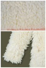 women fluffy shaggy coat faux fur zipper outerwear thick hoodie warm coats J4U66