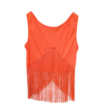 t-shirts women o neck harajuku tassel casual women tops sleeveless sexy backless top plus size women clothing J4U66