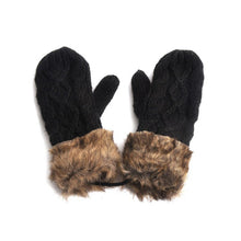 women gloves mitten thick warm knitted faux furchristmas cute glove gloves J4U66