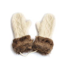 women gloves mitten thick warm knitted faux furchristmas cute glove gloves J4U66