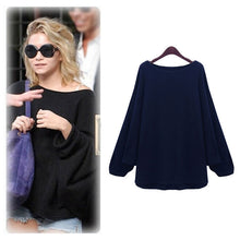 fshion women blouses celebrity style knitted blouse batwing sleeve loose casual pullovercasual shirts blusas J4U66