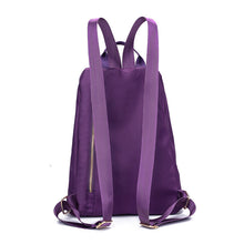 unisex nylon backpack side zippers school backbag mochila feminina men women backbag black purple dark blue J4U66
