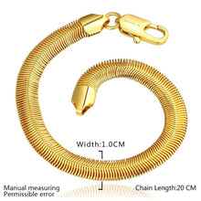 jewerly 18k gp 10m snake chain pulseras mujer women braceletsmtpb03 J4U66