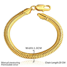 jewerly 18k gp 10m snake chain pulseras mujer women braceletsmtpb04 J4U66