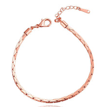 jewerly 18k gp 2 5m triangle 7 5 inch rose pulseras mujer women braceletsmtpb04 J4U66