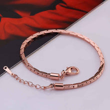jewerly 18k gp 2 5m triangle 7 5 inch rose pulseras mujer women braceletsmtpb04 J4U66
