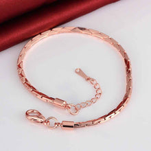 jewerly 18k gp 2 5m triangle 7 5 inch rose pulseras mujer women braceletsmtpb04 J4U66