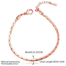 jewerly 18k gp 2 5m triangle 7 5 inch rose pulseras mujer women braceletsmtpb04 J4U66
