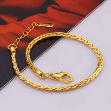 jewerly 18k gp 2 5m square 7 5 inch pulseras mujer women braceletsmtpb02 J4U66