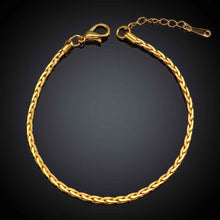 jewerly 18k gp 2 5m square 7 5 inch pulseras mujer women braceletsmtpb02 J4U66