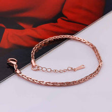 jewerly 18k gp 2 5m square 7 5 inch rose pulseras mujer women braceletsmtpb0 J4U66
