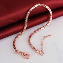 jewerly 18k gp 2 5m square 7 5 inch rose pulseras mujer women braceletsmtpb0 J4U66