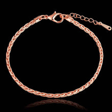 jewerly 18k gp 2 5m square 7 5 inch rose pulseras mujer women braceletsmtpb0 J4U66