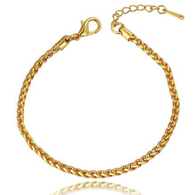 jewerly 18k gp 3m round grid 7 5 inch pulseras mujer women braceletsmtpb01 J4U66