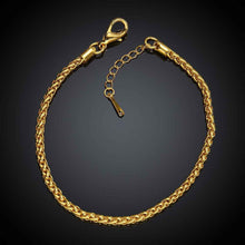 jewerly 18k gp 3m round grid 7 5 inch pulseras mujer women braceletsmtpb01 J4U66