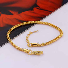 jewerly 18k gp 3m round grid 7 5 inch pulseras mujer women braceletsmtpb01 J4U66