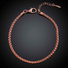 jewerly 18k gp 3m round grid 7 5 inch rose pulseras mujer women braceletsmtpb05 J4U66