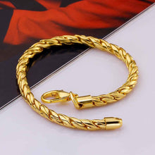 jewerly 18k gp 5m twisted circle pulseras mujer women braceletsmtpb07 J4U66