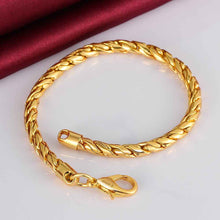jewerly 18k gp 5m twisted circle pulseras mujer women braceletsmtpb07 J4U66