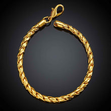 jewerly 18k gp 5m twisted circle pulseras mujer women braceletsmtpb07 J4U66