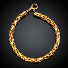 jewerly 18k gp m twisted rope pulseras mujer women braceletsmtpb05 J4U66