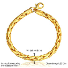 jewerly 18k gp m twisted rope pulseras mujer women braceletsmtpb05 J4U66