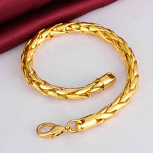 jewerly 18k gp m twisted rope pulseras mujer women braceletsmtpb05 J4U66