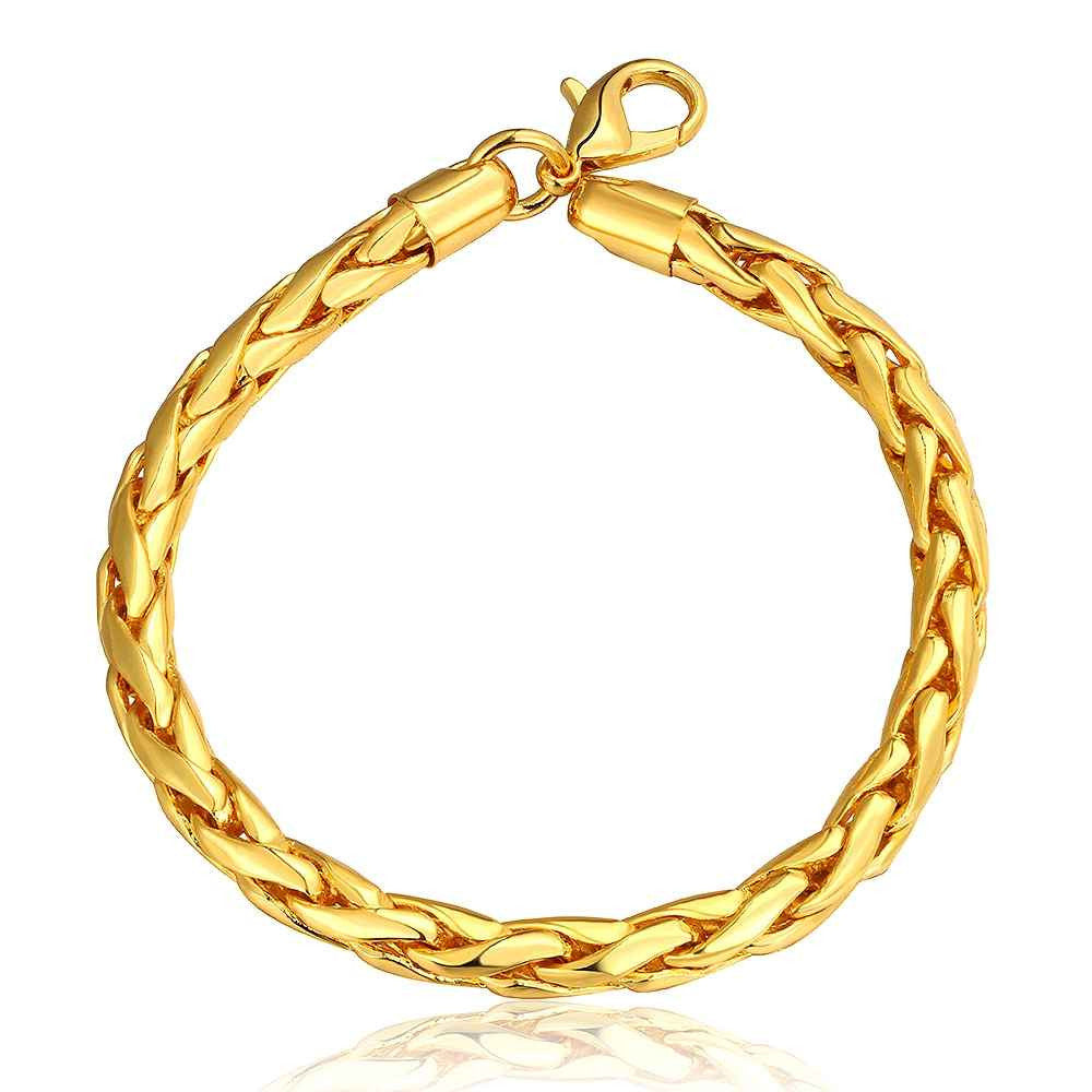 jewerly 18k gp m twisted rope pulseras mujer women braceletsmtpb05 J4U66