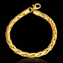 jewerly 18k gp m twisted rope pulseras mujer women braceletsmtpb05 J4U66
