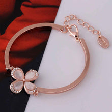 jewerly 18k gp quatrefoil crystal pulseras mujer women braceletsmtpb07 J4U66