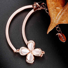 jewerly 18k gp quatrefoil crystal pulseras mujer women braceletsmtpb07 J4U66