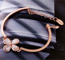 jewerly 18k gp quatrefoil crystal pulseras mujer women braceletsmtpb07 J4U66
