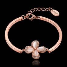 jewerly 18k gp quatrefoil crystal pulseras mujer women braceletsmtpb07 J4U66