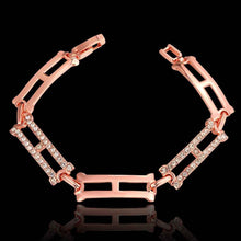 jewerly 18k gp rectangular rose golden plated pulseras mujer women braceletsmtpb105 J4U66