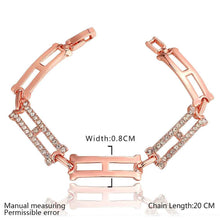 jewerly 18k gp rectangular rose golden plated pulseras mujer women braceletsmtpb105 J4U66