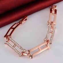 jewerly 18k gp rectangular rose golden plated pulseras mujer women braceletsmtpb105 J4U66