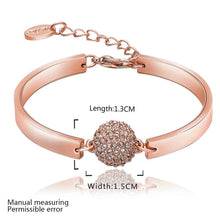 jewerly 18k gp round crystal beads pulseras mujer women braceletsmtpb07 J4U66