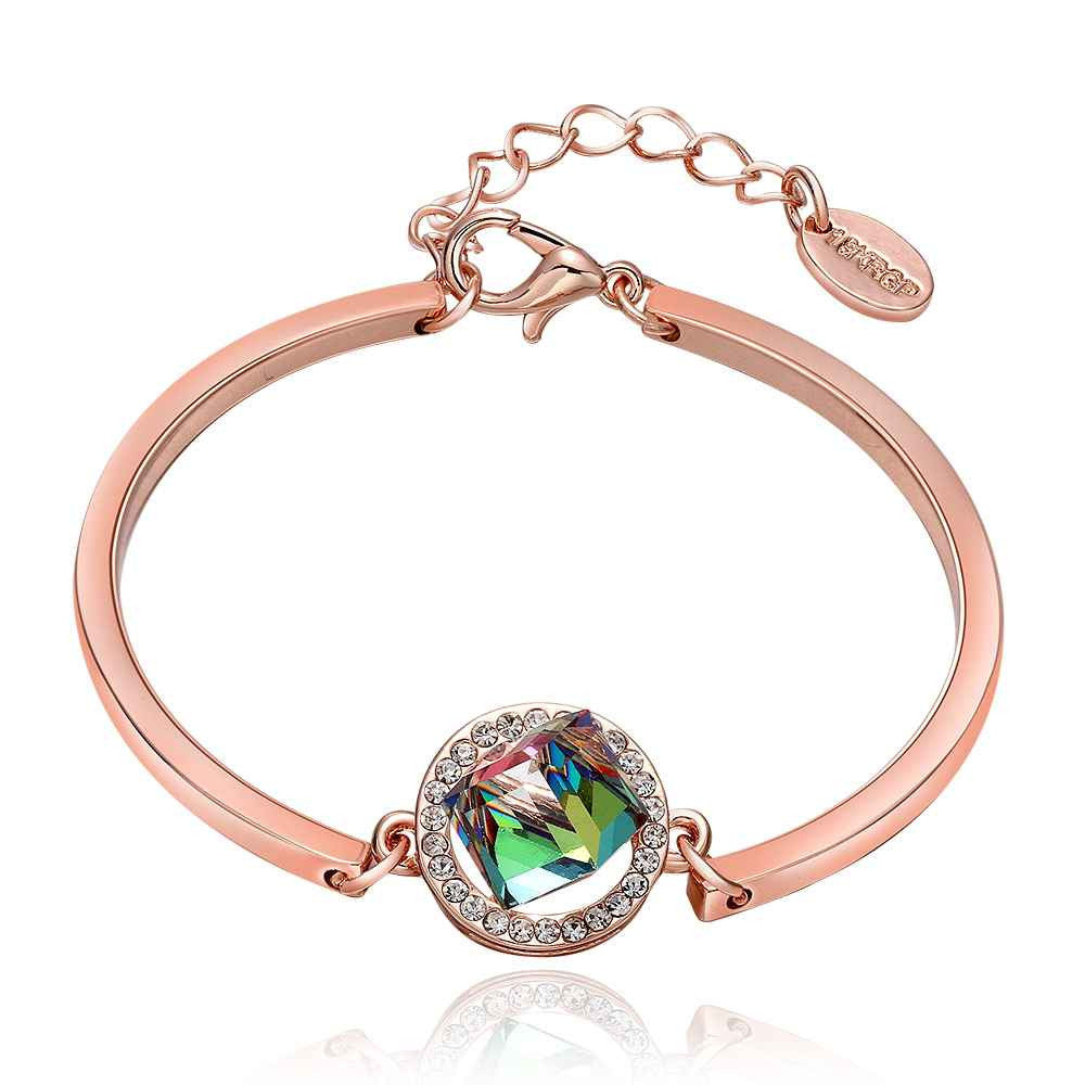 jewerly 18k gp the hearts of green pulseras mujer women braceletsmtpb077 J4U66
