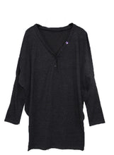 casual women shirt batwing sleeve v neck loose button tops blouse casual shirt long shirt tops J4U66