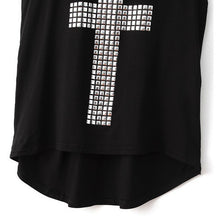 women sexy t-shirts scoop neckline shining cross vest racerback tanks women tops black J4U66