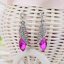 style retro jewelry crystal earrings luxurious desert light sea thought rhinestone earring for woman girls J4U66